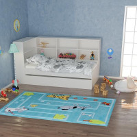 Benalla Single Trundle Bed with wrap around storage shelves Benalla Single Trundle Bed with wrap around storage shelves